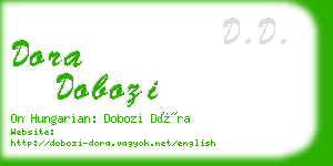 dora dobozi business card